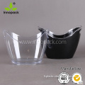 High quality PS clear plastic champagne beer ice bucket